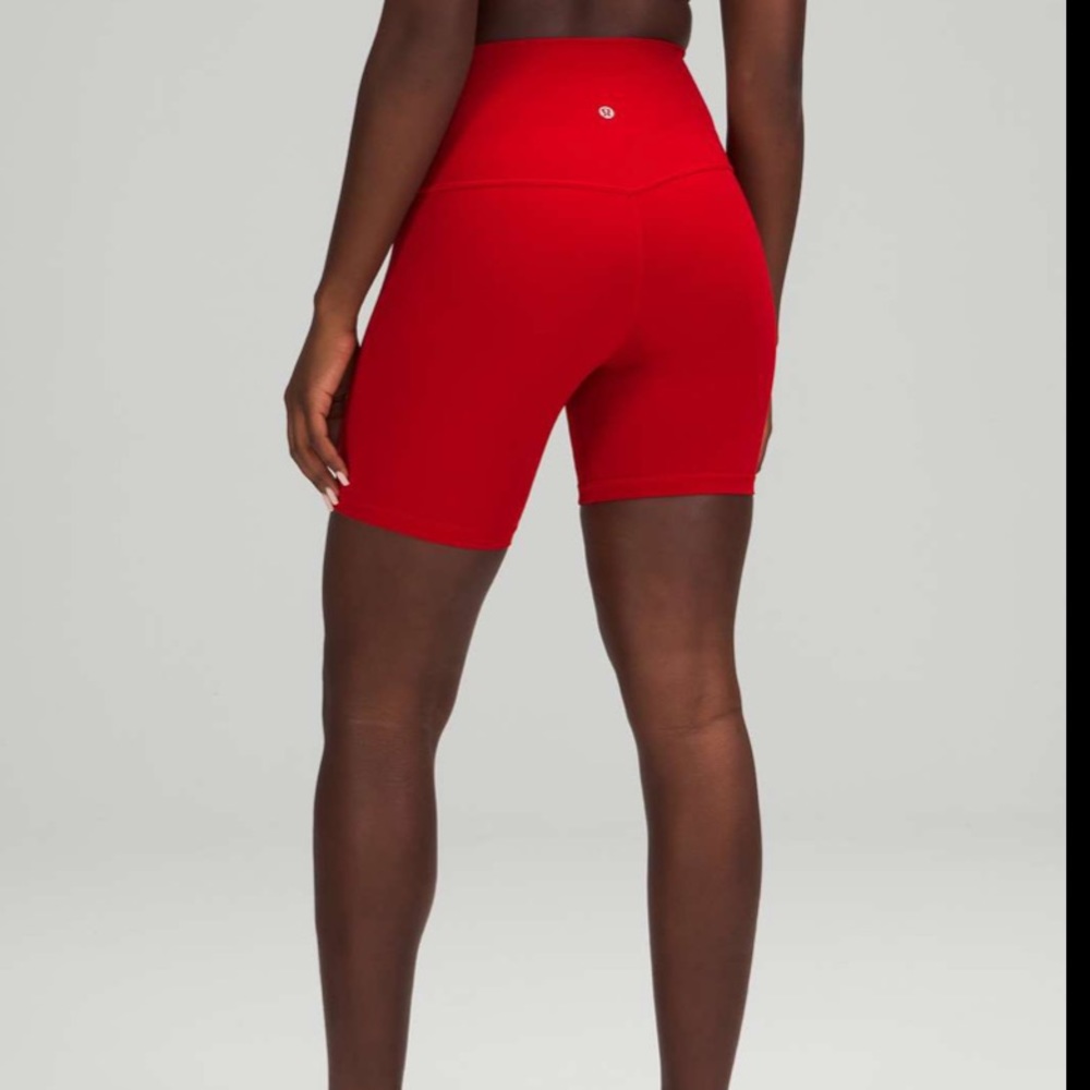 Dark red lululemon align shorts size 4
